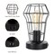 2PCS Industrial Cage Desk Lamps Vintage Table Lamps with Dual USB Ports & AC Outlet, UL-Certified Steampunk Bedside Lights for Office, Bedroom, or Gift